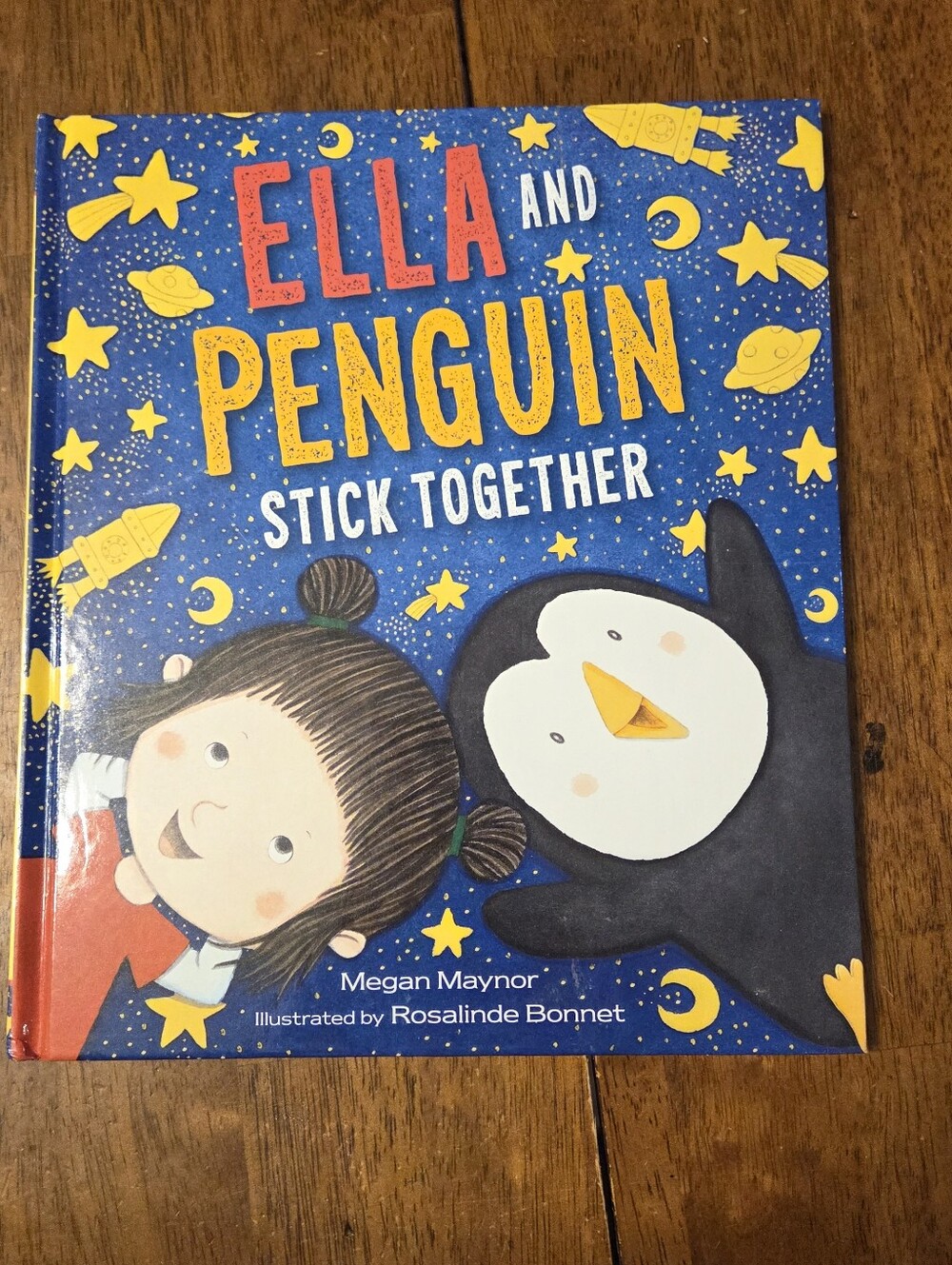 Ella and Penguin Stick Together Hardcover Picture Book by Megan Maynor